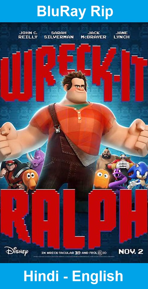 Wreck It Ralph 2012 720p 480p x264 Esub BluRay Dual Audio [English-Hindi] AAC Download | Watch Online